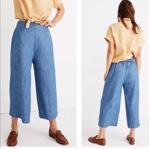 👖MADEWELL DENIM CHAMBRAY WIDE LEG PANTS